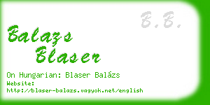 balazs blaser business card